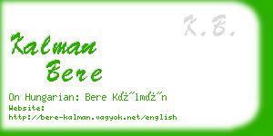 kalman bere business card